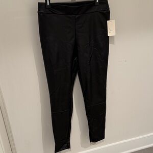 Faux Leather Slim Fit Leggings Large A New Day Black High Waisted